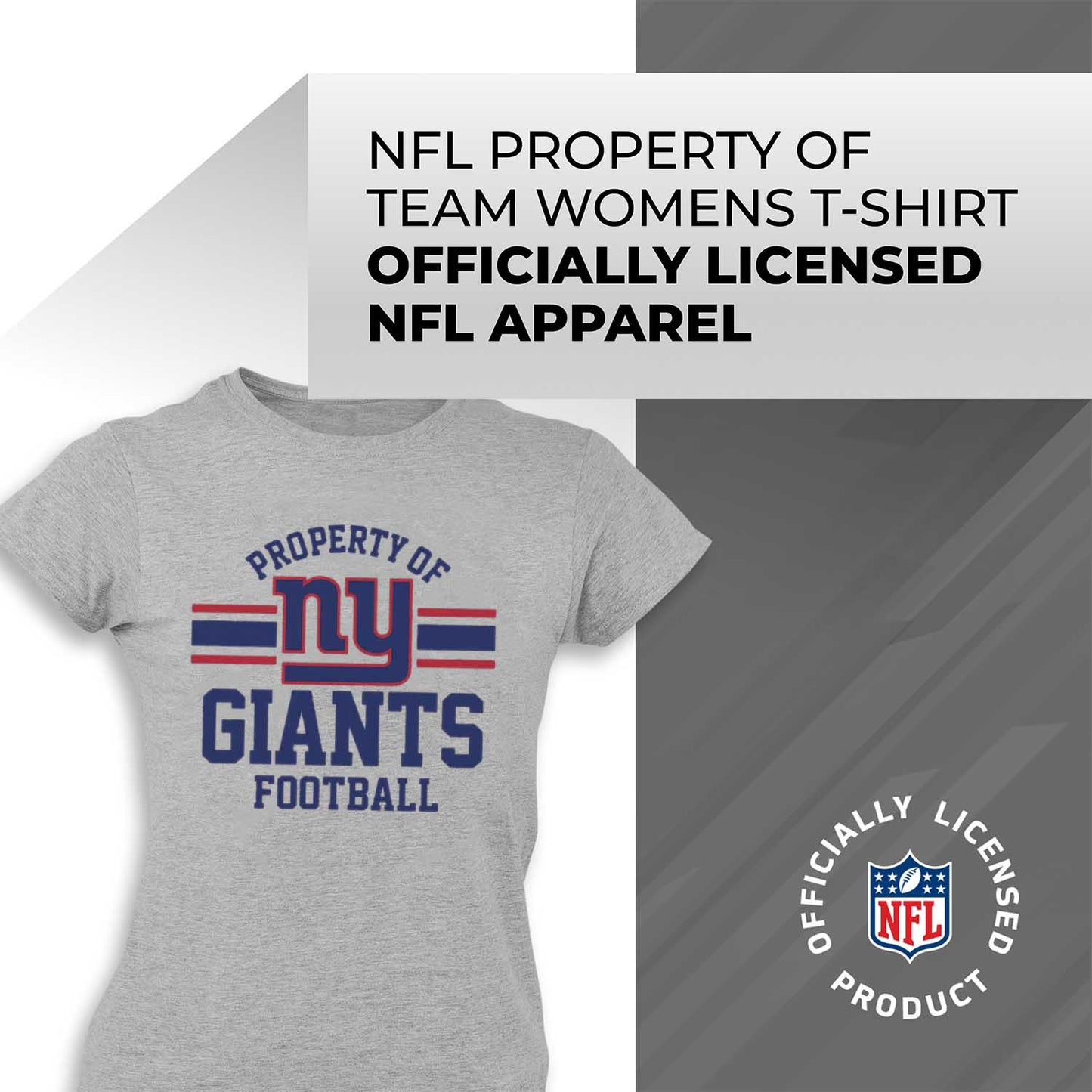 New York Giants NFL Women's Property Of Lightweight Plus Size T-Shirt - Sport Gray