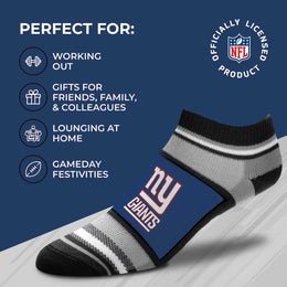 New York Giants NFL Adult Marquis Addition No Show Socks - Royal