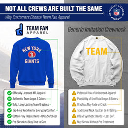New York Giants NFL Adult Unisex Retro Gameday Ultra Soft Fleece Crewneck Sweatshirt - Royal