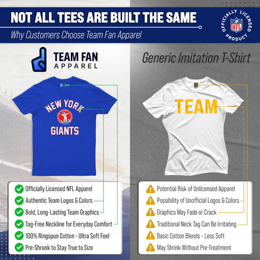 New York Giants NFL Adult Retro Gameday Unisex T-Shirt - Royal