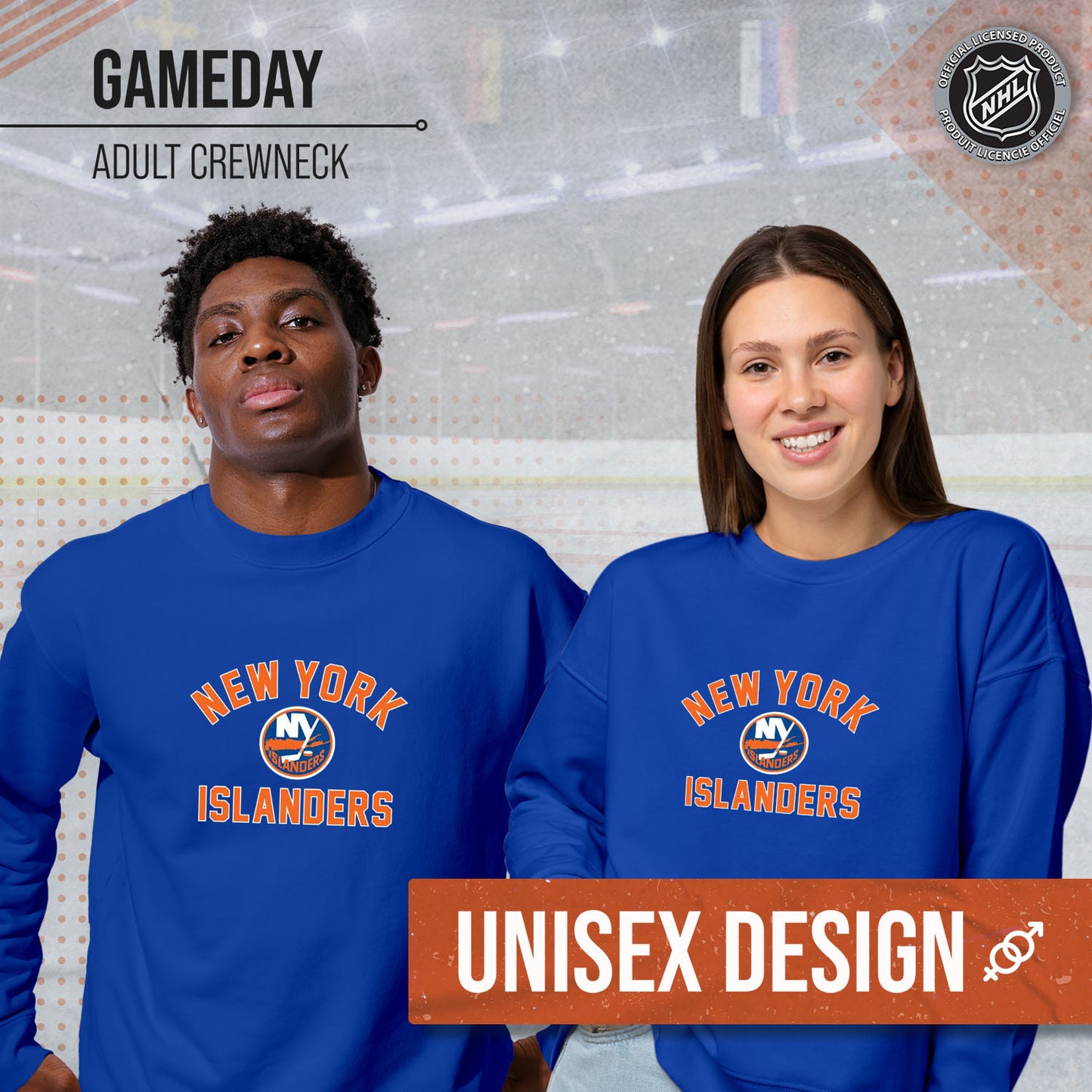 New York Islanders Adult NHL Gameday Crewneck Sweatshirt - Royal