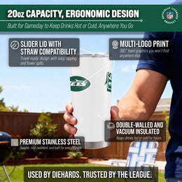 New York Jets NFL 20oz Gameday Stainless Steel Tumbler - White