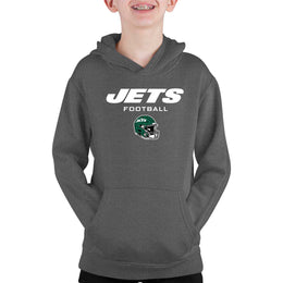 New York Jets NFL Youth Football Helmet Hood - Charcoal