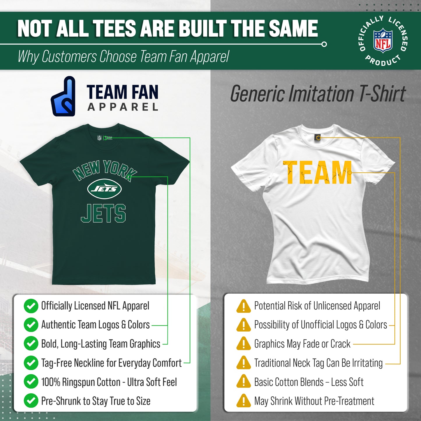 New York Jets NFL Adult Gameday T-Shirt - Forest Green