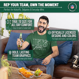 New York Jets NFL Adult Overtime Blueprint Tag-Less T-Shirt - Forest Green