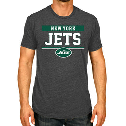 New York Jets NFL Adult Team Block Tagless T-Shirt - Charcoal