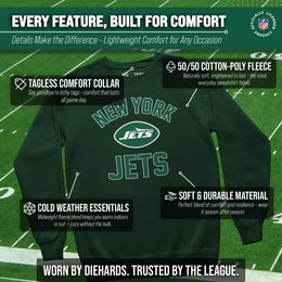 New York Jets NFL Adult Gameday Football Crewneck Sweatshirt - Forest Green
