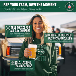 New York Jets NFL Adult Gameday Football Crewneck Sweatshirt - Forest Green