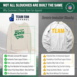 New York Jets NFL Womens Vintage Charm Slouchy Crewneck - Birch