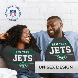New York Jets NFL Adult Charcoal Long Sleeve T Shirt - Charcoal