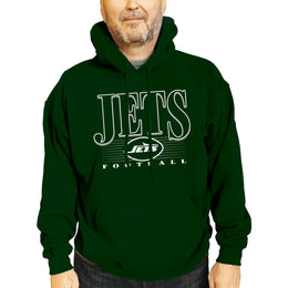 New York Jets NFL Adult Unisex Overtime Blueprint Soft Fleece Hooded Sweatshirt - Black