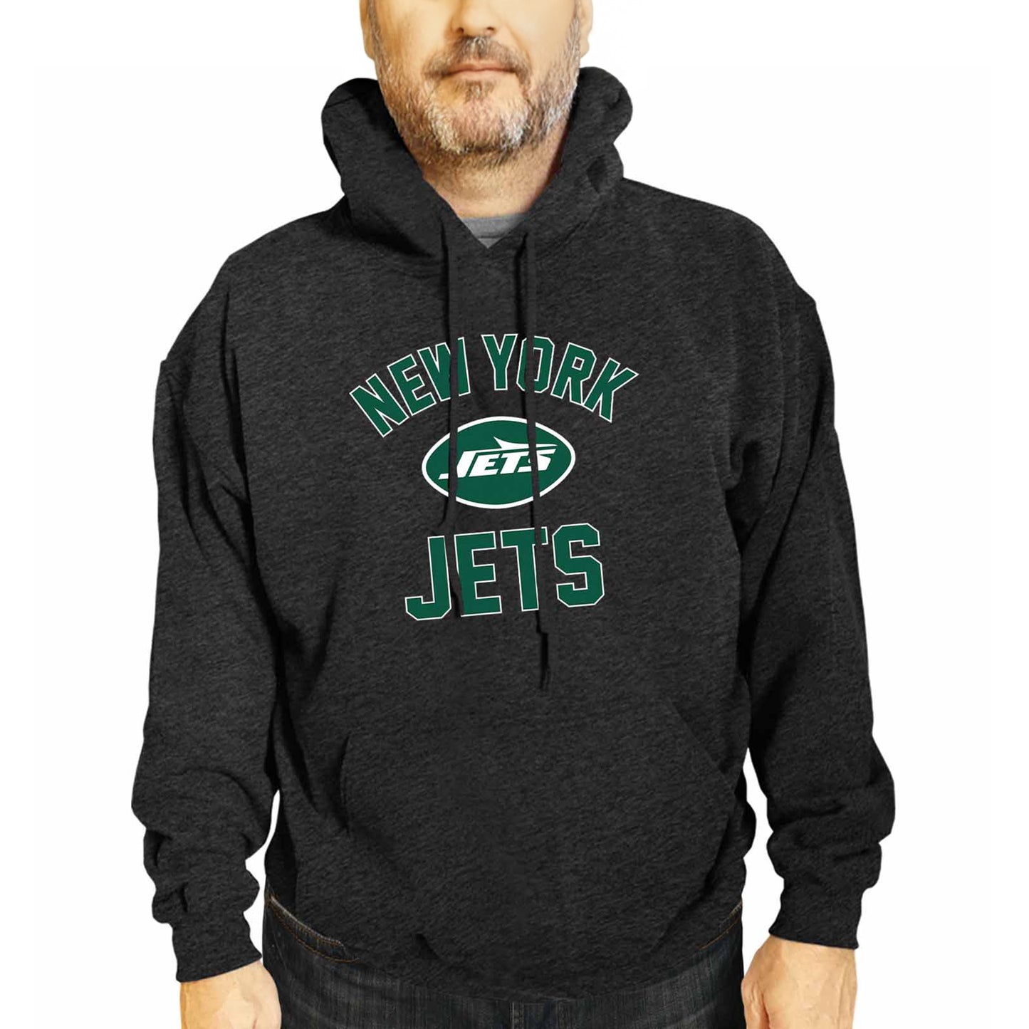 New York Jets NFL Adult Gameday Hooded Sweatshirt - Charcoal
