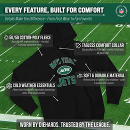 New York Jets NFL Adult Gameday Hooded Sweatshirt - Black