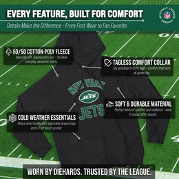 New York Jets NFL Adult Gameday Hooded Sweatshirt - Charcoal