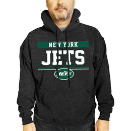 New York Jets NFL Adult Gameday Charcoal Hooded Sweatshirt - Charcoal