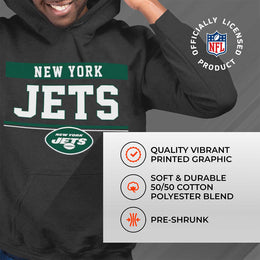 New York Jets NFL Adult Gameday Charcoal Hooded Sweatshirt - Charcoal
