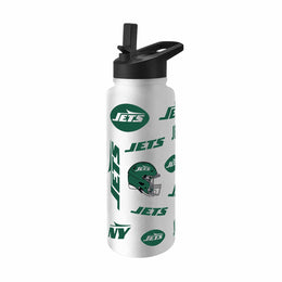 New York Jets NFL 34Oz Native Quencher Water Bottle - White