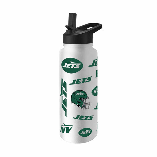 New York Jets NFL 34Oz Native Quencher Water Bottle - White