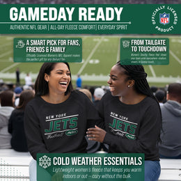 New York Jets NFL Womens Crew Neck Light Weight - Charcoal