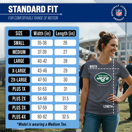 New York Jets Women's NFL Ultimate Fan Logo Short Sleeve T-Shirt - Charcoal