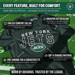 New York Jets NFL Starting Fresh Short Sleeve Heather T-Shirt - Green