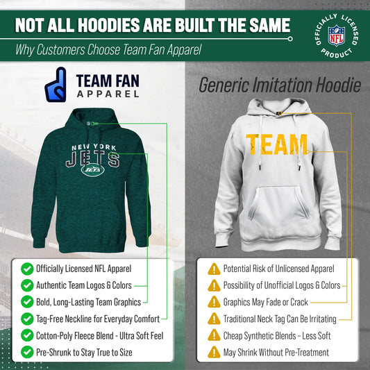New York Jets NFL Adult Unisex Starting Fresh Ultra Soft Fleece Hooded Sweatshirt - Green