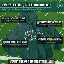 New York Jets NFL Adult Unisex Starting Fresh Ultra Soft Fleece Hooded Sweatshirt - Green