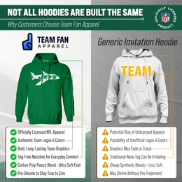 New York Jets NFL Adult Unisex Modern Throwback Ultra Soft Fleece Hooded Sweatshirt - Kelly Green