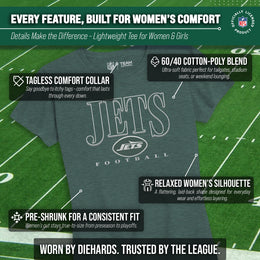 New York Jets NFL Womens Overtime Blueprint Tag-Less T-Shirt - Green