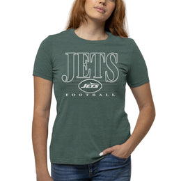 New York Jets NFL Womens Overtime Blueprint Tag-Less T-Shirt - Green