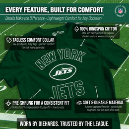 New York Jets NFL Youth Gameday Football T-Shirt - Forest Green