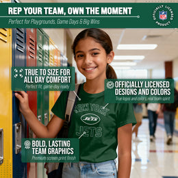 New York Jets NFL Youth Gameday Football T-Shirt - Forest Green