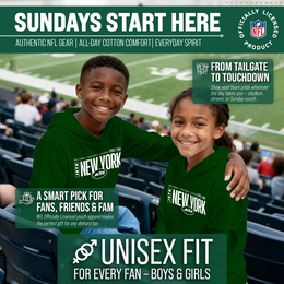 New York Jets NFL Youth Modern Endzone Football Fleece Hooded Sweatshirt - Forest Green