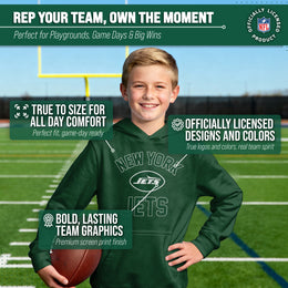 New York Jets NFL Youth Gameday Hooded Sweatshirt - Forest Green