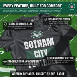 New York Jets NFL Adult Team Slogan Unisex T-Shirt - Gray