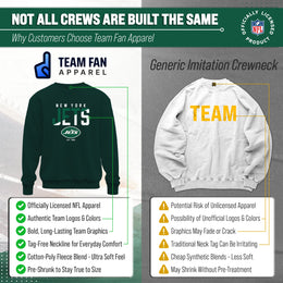 New York Jets Adult NFL Diagonal Fade Color Block Crewneck Sweatshirt - Forest Green