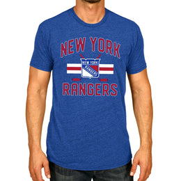 New York Rangers NHL Adult Faceoff Tag-Less T-Shirt - Royal