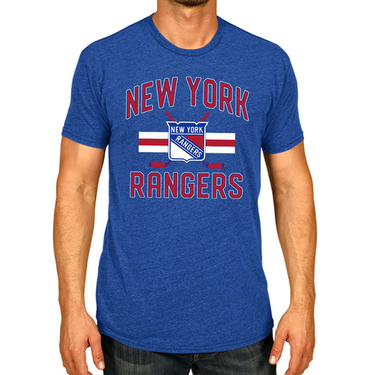 New York Rangers NHL Adult Faceoff Tag-Less T-Shirt - Royal