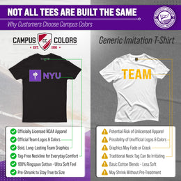 NYU Violets NCAA Adult Gameday Cotton T-Shirt - Black