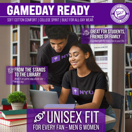 NYU Violets NCAA Adult Gameday Cotton T-Shirt - Black