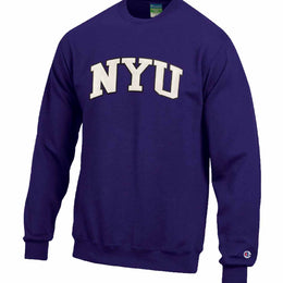 NYU Violets Adult Tackle Twill Crewneck - Purple