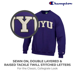 NYU Violets Adult Tackle Twill Crewneck - Purple