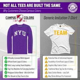 NYU Violets NCAA MVP Adult Long-Sleeve Shirt - Purple