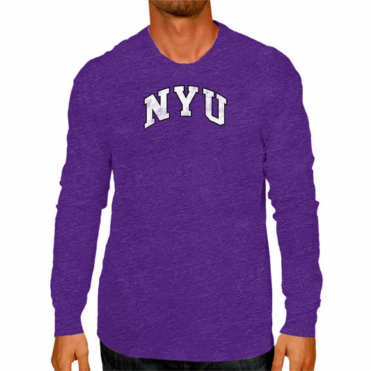 NYU Violets NCAA MVP Adult Long-Sleeve Shirt - Purple