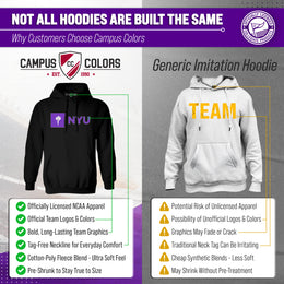 NYU Violets Adult Arch & Logo Soft Style Gameday Hooded Sweatshirt - Black