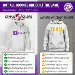 NYU Violets Adult Arch & Logo Soft Style Gameday Hooded Sweatshirt - White