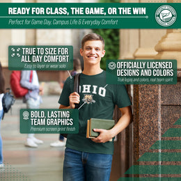 Ohio Bobcats NCAA Adult Gameday Cotton T-Shirt - Green