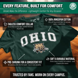 Ohio Bobcats NCAA Adult Gameday Cotton T-Shirt - Green