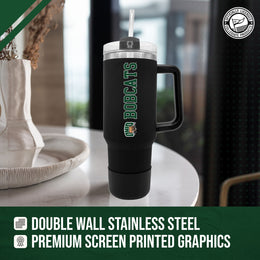 Ohio Bobcats College & University 40 oz Travel Tumbler With Handle - Black