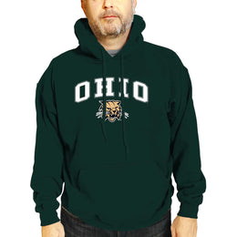 Ohio Bobcats Adult Arch & Logo Soft Style Gameday Hooded Sweatshirt - Green